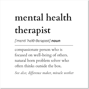 Mental Health Therapist Noun Posters and Art